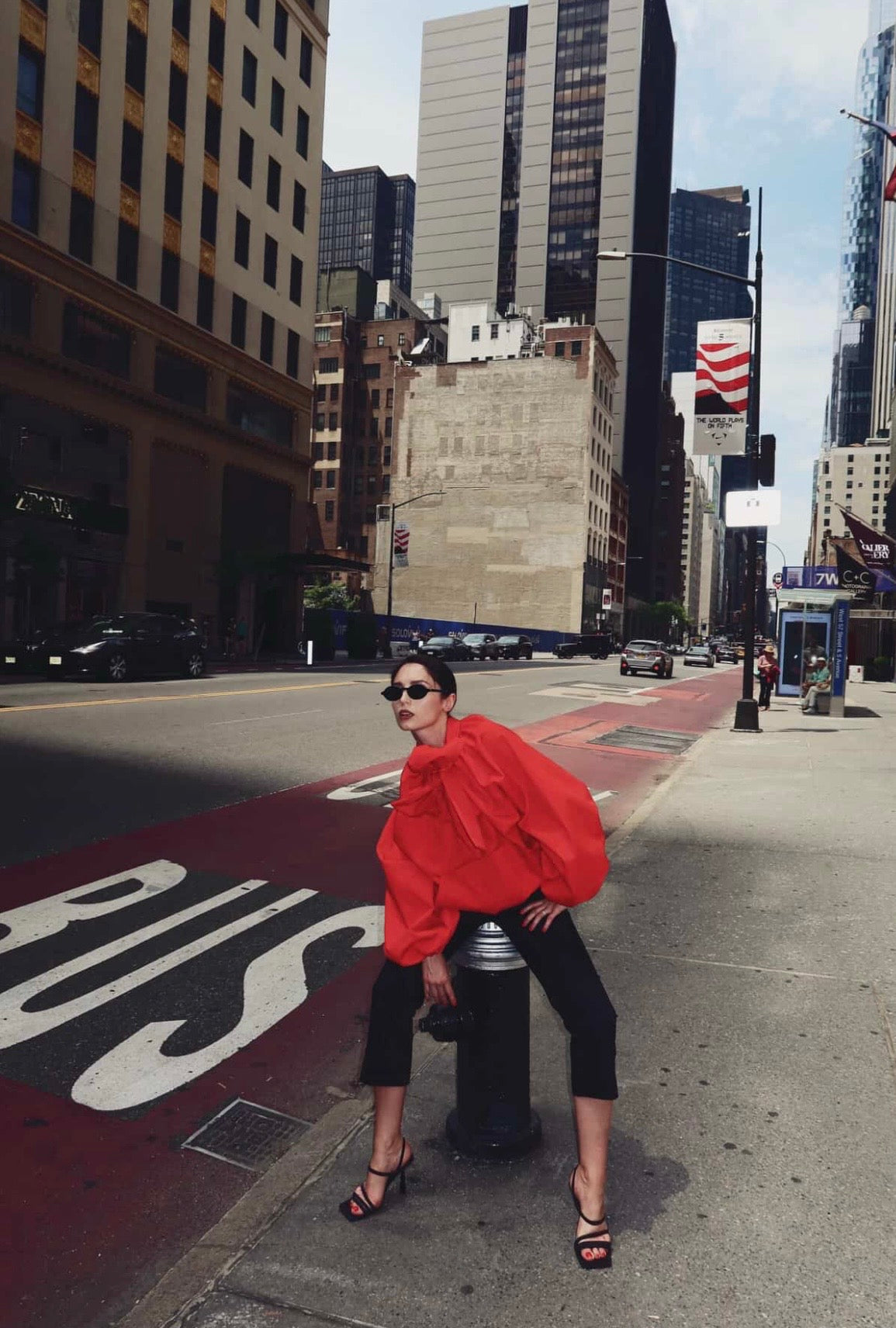 The Eleanoro Crimson Red 100% Cotton Scarf Bomber Jacket