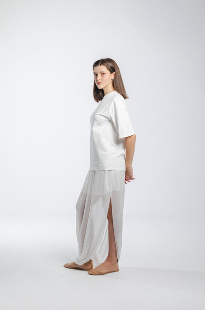 Aira Viscose Sheer Maxi Skirt